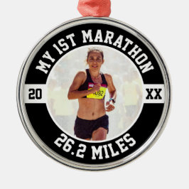1st Marathon Runner First Running Marathoner 26 2 Ornament Aus Metall