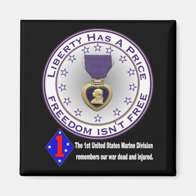 1st Marine Div Erinnerungen DARK Magnet (Vorne)