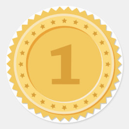 1st Place Gold Medal Runder Aufkleber