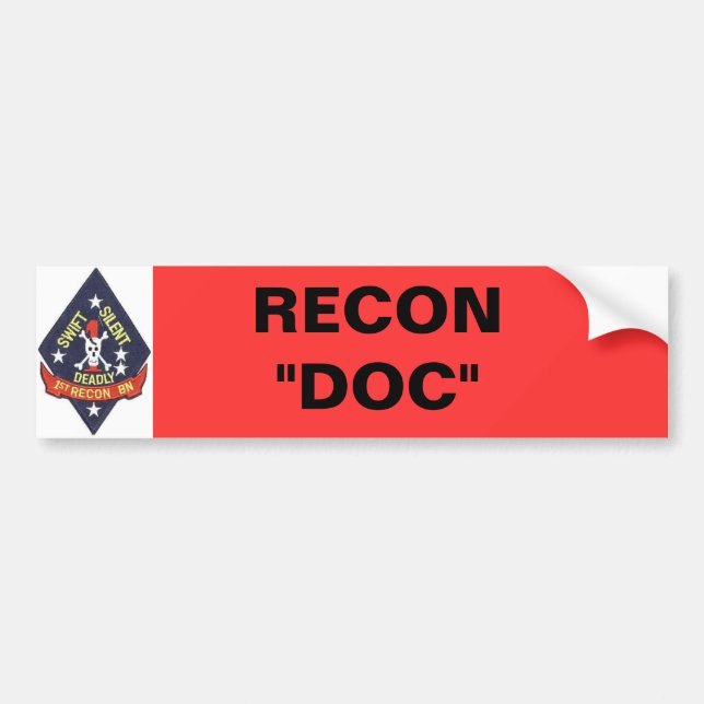 1st_recon-bn_insig, ÜBERHOLTES "DOC. " Autoaufkleber (Vorne)