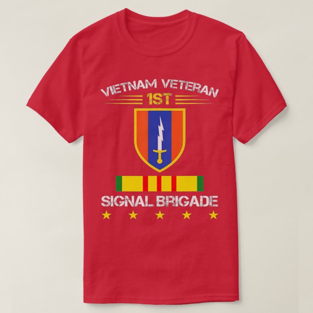 1st Signal Brigade Vietnam Veteran Png  T-Shirt (Design vorne)