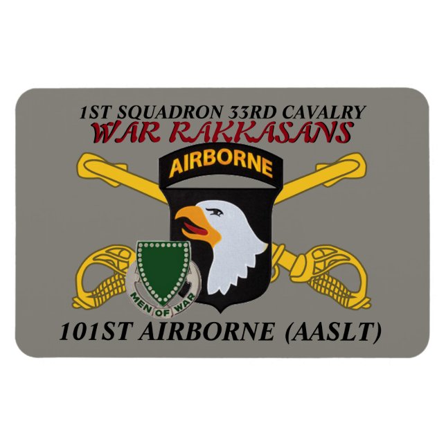 1ST SQN 33D CAV 101ST IM FLUGZEUG MAGNET (Horizontal)