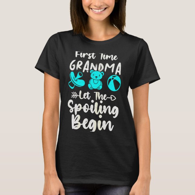 1st Time Grandma To Be First Time Grandma Grandmot T-Shirt (Vorderseite)