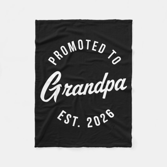 1st Time Grandpa Est 2026 New First Grandpa 2026  Fleecedecke (Vorderseite)