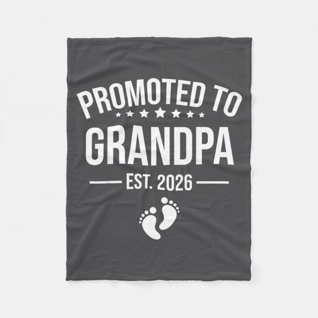 1st Time Grandpa Est 2026 New First Grandpa 2026  Fleecedecke (Vorderseite)