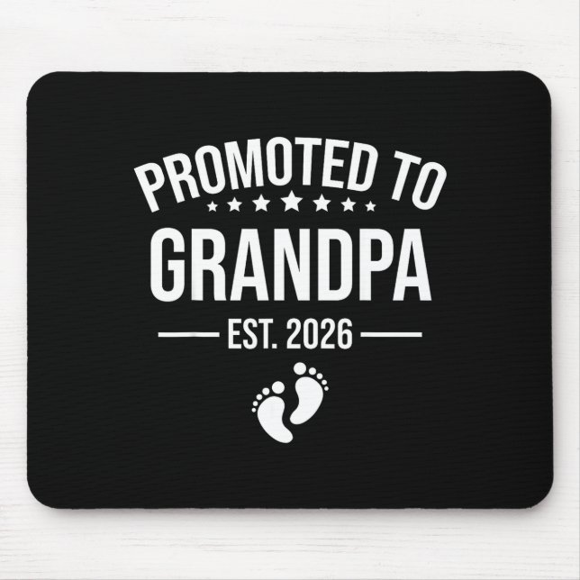 1st Time Grandpa Est 2026 New First Grandpa 2026  Mousepad (Vorne)