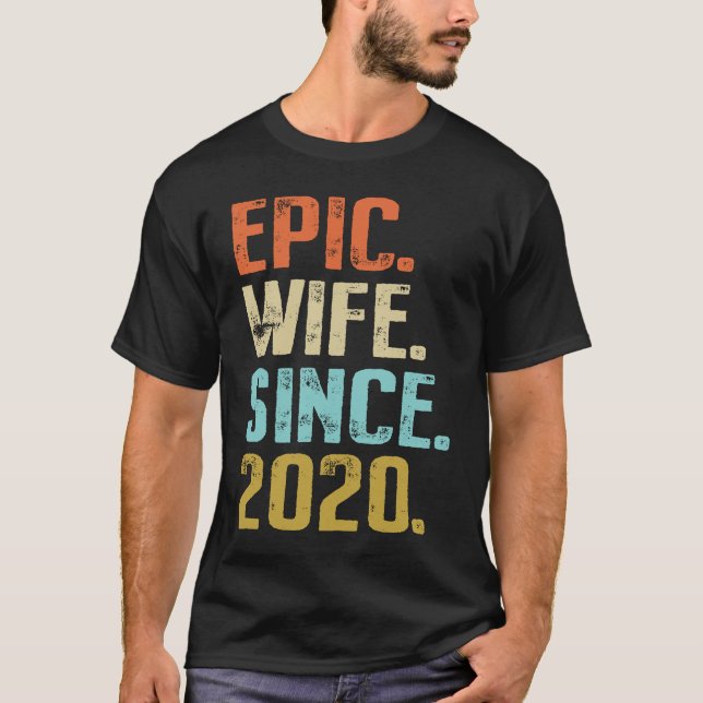 1st Wedding Anniversary For Her Best Epic Wife Sin T-Shirt (Vorderseite)