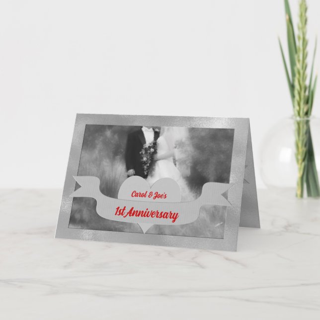 1st Wedding Anniversary Karte (Vorderseite)