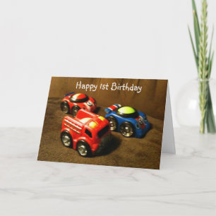 ***1stBIRTHDAY*** RACING CAR GREETING Karte