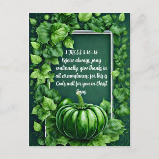 1Thess 5:16-18. Bibelverse Erntedank Feiertagspostkarte