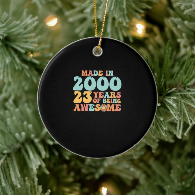 2000 erbaut, 23 Jahre Phantastisch Keramik Ornament (Baum)