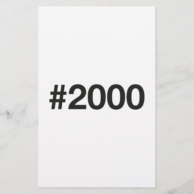 2000 Hashtag 25 Geburtstag Jahrestag Flyer (Vorne)