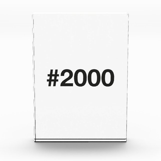 2000 Hashtag 25 Geburtstag Jahrestag Fotoblock (Vorderseite)