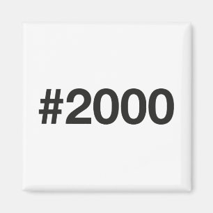 2000 Hashtag 25 Geburtstag Jahrestag Magnet