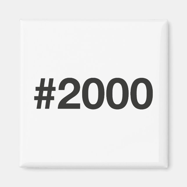 2000 Hashtag 25 Geburtstag Jahrestag Magnet (Vorne)