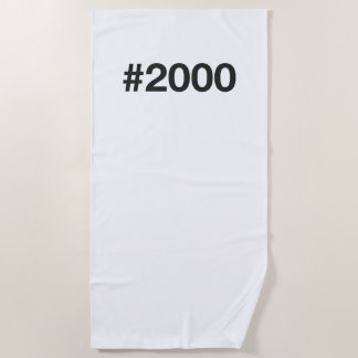 2000 Hashtag 25 Geburtstag Jahrestag Strandtuch