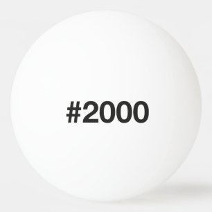 2000 Hashtag 25 Geburtstag Jahrestag Tischtennisball