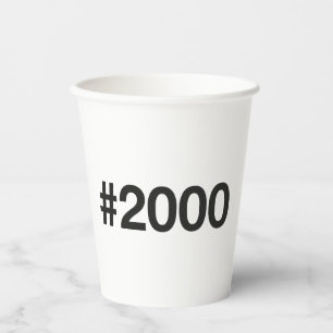 2000 Hashtag 26. Geburtstag 26 Jahre Pappbecher