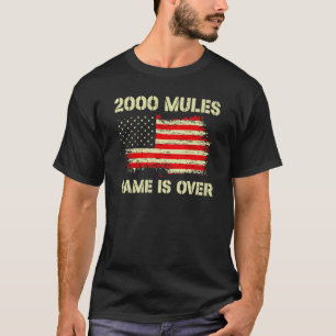 2000 Mules Spiel ist über Fairness Wahlen US Flag T-Shirt