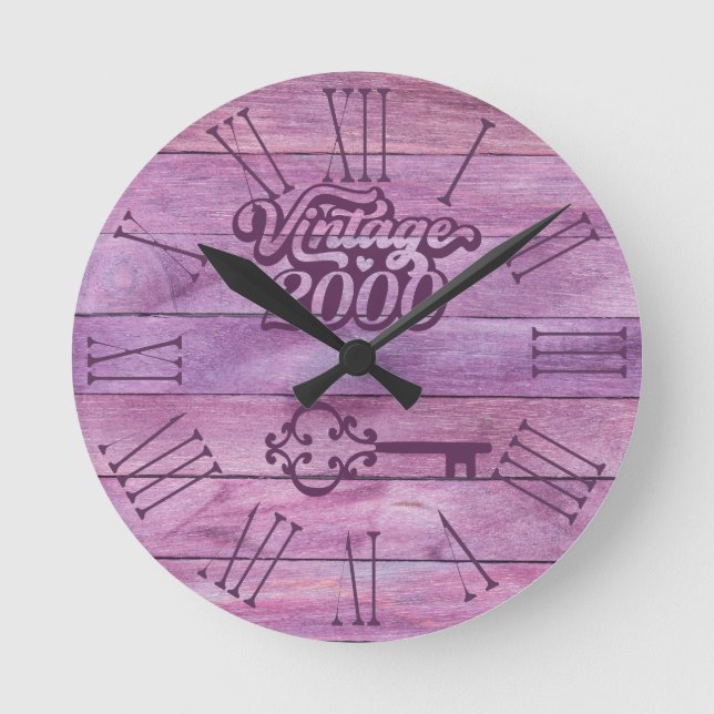 2000 Vintage Acrylwand-Uhr Runde Wanduhr (Vorderseite)