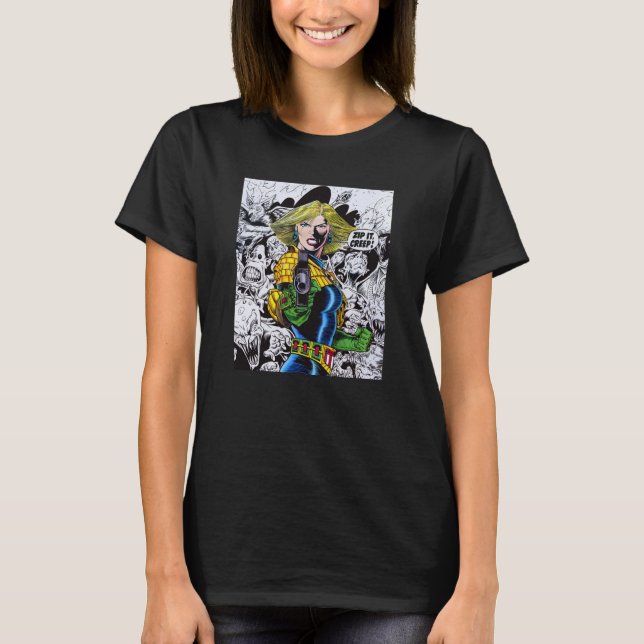 2000ad - Richterin Anderson Angepasst V-Neck T-Shirt (Vorderseite)