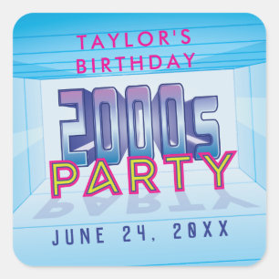 2000er Party Theme Stickers