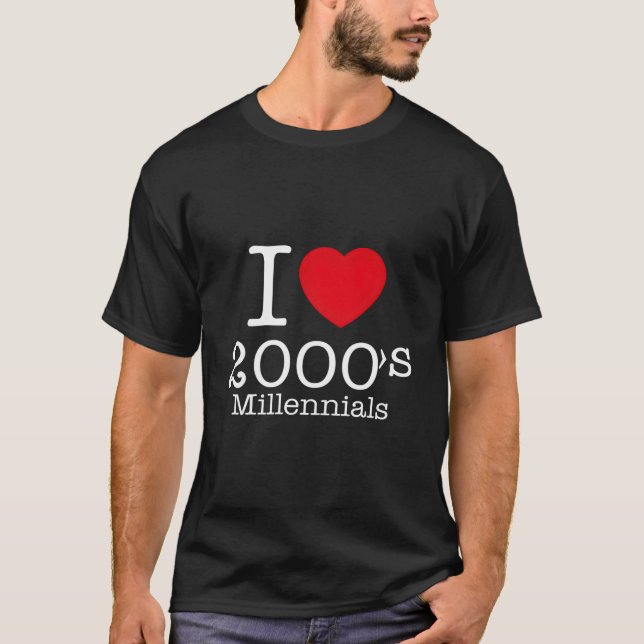 2000'S Millennials Generation Are Here Illustratio T-Shirt (Vorderseite)