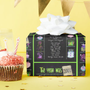 2001 Geburtstagsjahr Trivia Geschenkpapier