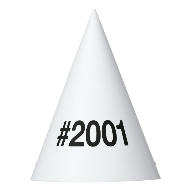 2001 Hashtag 24 Geburtstag Jahrestag Partyhütchen (Vorderseite)