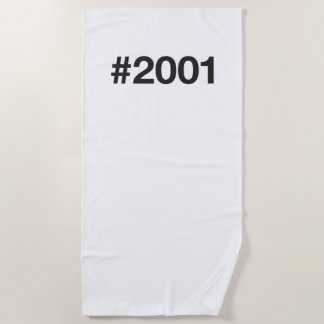 2001 Hashtag 24 Geburtstag Jahrestag Strandtuch