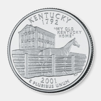 2001 Kentucky Staat Quarter Magnet