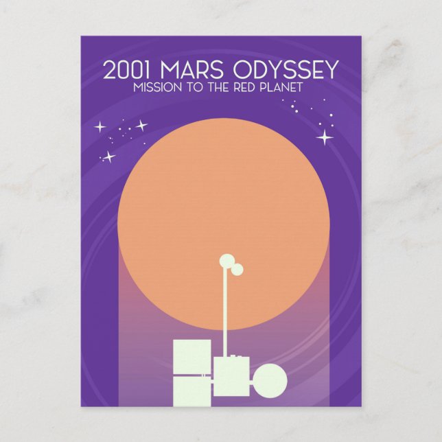 2001 Mars Odyssey Postkarte (Vorderseite)
