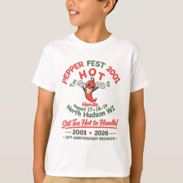 2001 Pepper Fest 25. Jubiläums-Jugend-Shirt T-Shirt