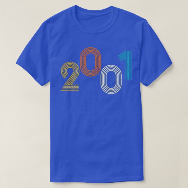 2001 Retro Birthday Vintag T-Shirt (Design vorne)
