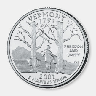 2001 Vermont Staat Quarter Magnet