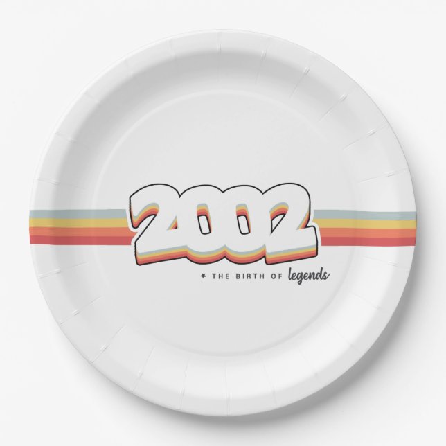 2002 Die Geburt von Legenden Pappteller (Vorderseite)