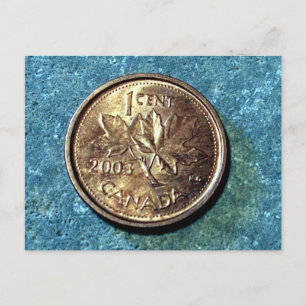 2003 Canadian Penny (Front) Postcard Postkarte