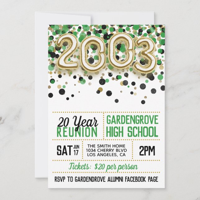 2003 Uni-Wiedersehen Einladung (Vorderseite)