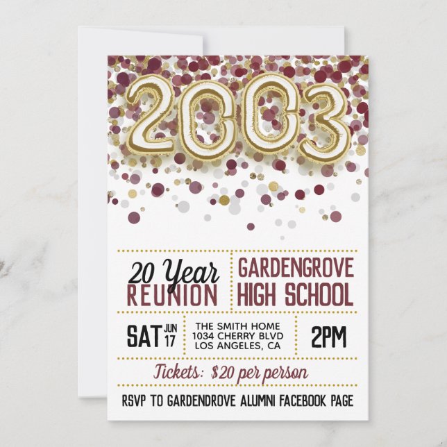 2003 Uni-Wiedersehen Einladung (Vorderseite)