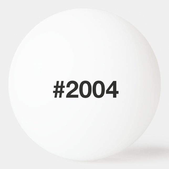 2004 Hashtag 21 Geburtstag Tischtennisball (Vorderseite)