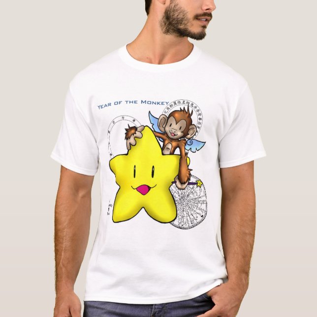 2004-jährig vom Affen! (Stern) T-Shirt (Vorderseite)