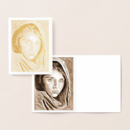 2004 Mein eigener Bleistift Zeichne in Gold Foil Folienkarte