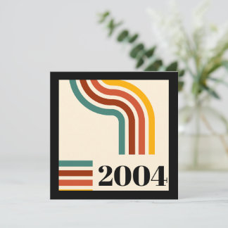 2004 Retro Stripe Vintage Poster 21. Geburtstag Einladung