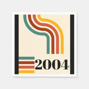 2004 Retro Vintage Poster Meilenstein Geburtstag Serviette