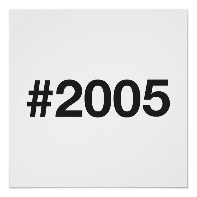 2005 Hashtag 20 Geburtstag Poster (Vorderseite)