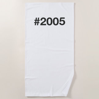 2005 Hashtag 20 Geburtstag Strandtuch
