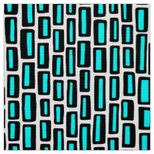 2005 - Schwarz und Cyan auf Weiß Stoff