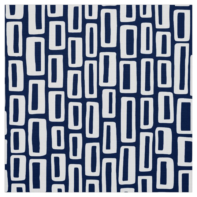 2005 - White on Dark Blue 001744 Stoff (Muster)