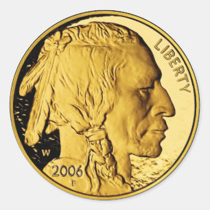 2006 American Buffalo Proof Gold Bullion Coin Runder Aufkleber