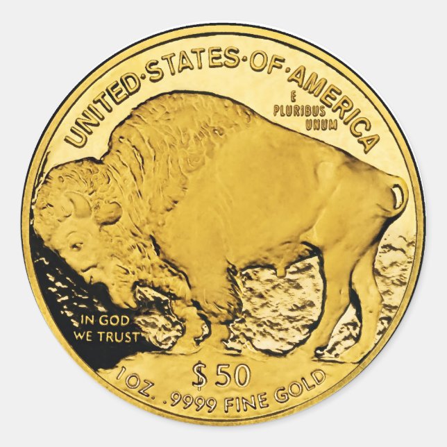 2006 American Buffalo Proof Gold Bullion Coin Runder Aufkleber (Vorderseite)